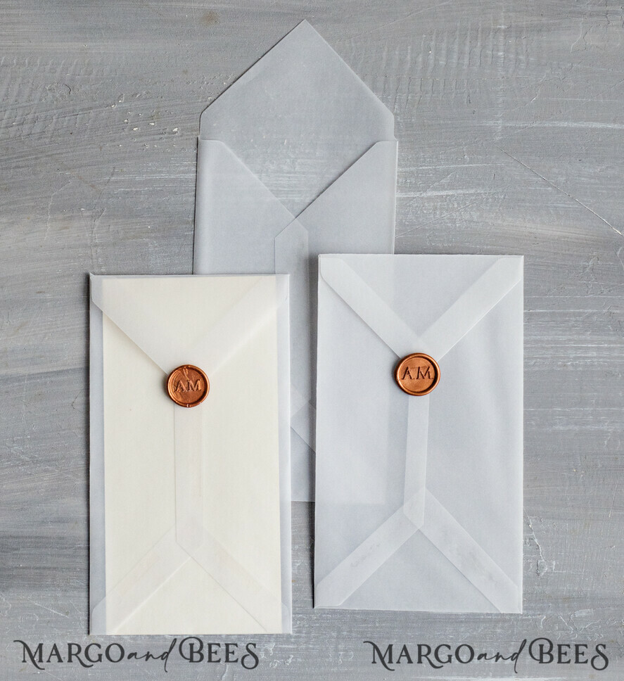 WEDDING INVITATIONS Velvet Envelopes  DL Vellum Transparent envelopes for invitations, Long handmade  Envelopes  for Wedding cards