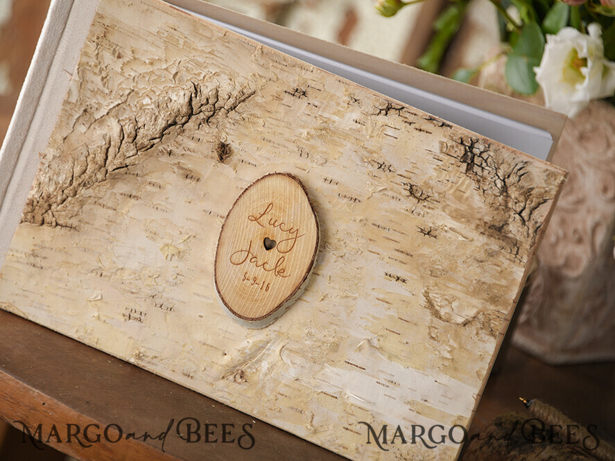 WEDDING GUEST BOOKS Wooden Rustic Guestbooks Custom Wedding Guestbook, Wooden Album Boho Photo Booth Engraved Wood Book Boho Instant Photo Book