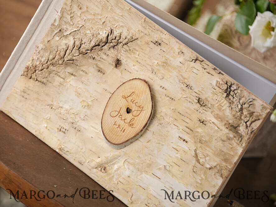 WEDDING GUEST BOOKS Wooden Rustic Guestbooks Custom Wedding Guestbook, Wooden Album Boho Photo Booth Engraved Wood Book Boho Instant Photo Book