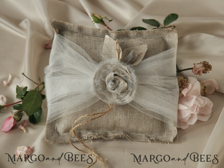 Custom Wedding Ring box for ceremony Vintage wedding Ring Pillow