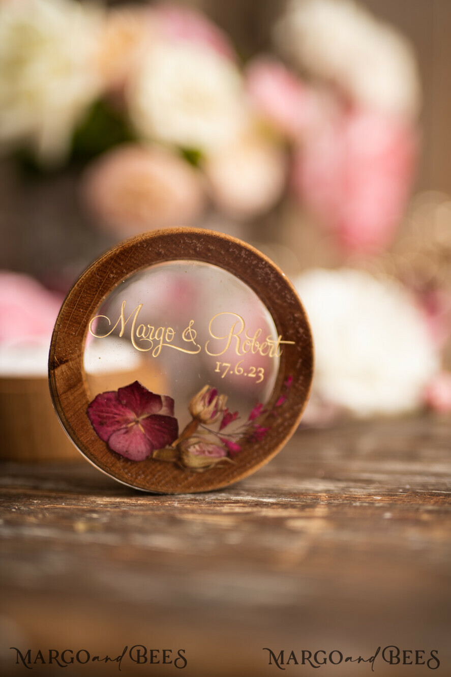 RING BEARER BOXES & PILLOWS Epoxy Wedding rings Box Personalised wedding box his and hers, rustic glam wedding ring box  • handmade ring bearer box • velvet luxury ring box