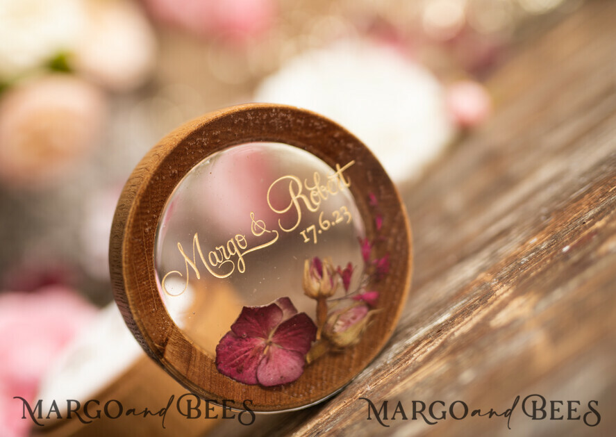 RING BEARER BOXES & PILLOWS Epoxy Wedding rings Box Personalised wedding box his and hers, rustic glam wedding ring box  • handmade ring bearer box • velvet luxury ring box