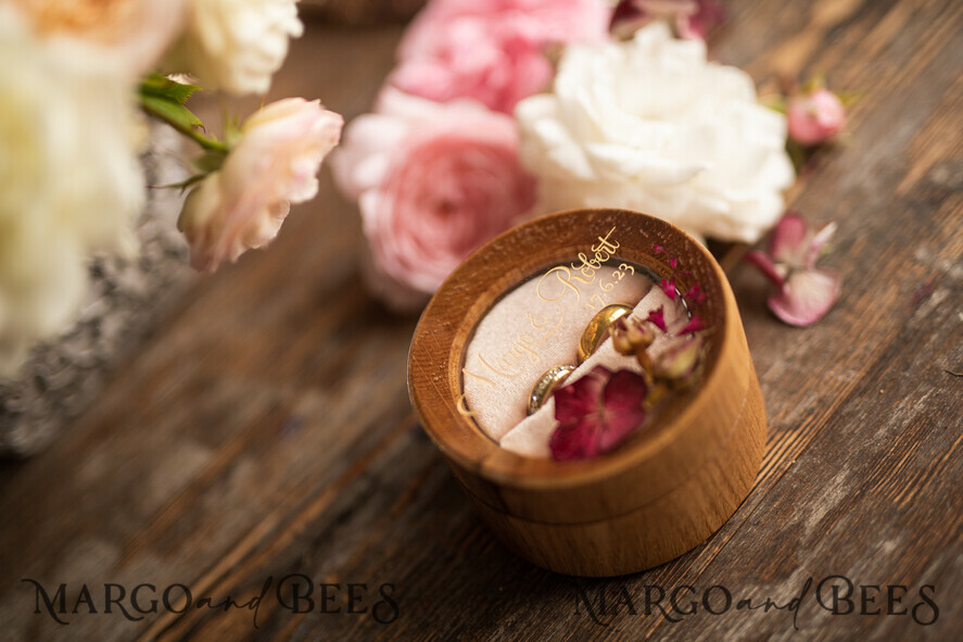 RING BEARER BOXES & PILLOWS Epoxy Wedding rings Box Personalised wedding box his and hers, rustic glam wedding ring box  • handmade ring bearer box • velvet luxury ring box