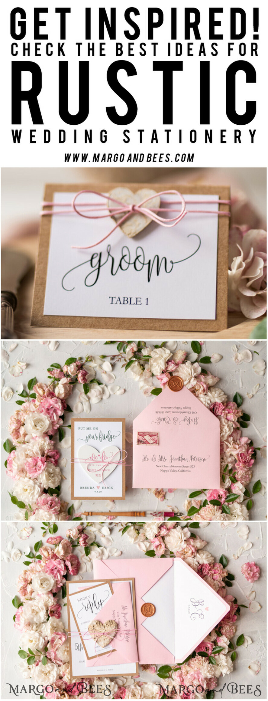 PLATZKARTEN / TISCHKARTEN  
 Rustikale Eco-Hochzeitsplatzkarten Minimalistische weiße Hochzeitsplatzkarten mit rosa Twine und Holzherz, rustikal ökologisches Braun mit schwarzem Druck, zarte Hochzeitsnamensschilder, Boho-Eskortkarten