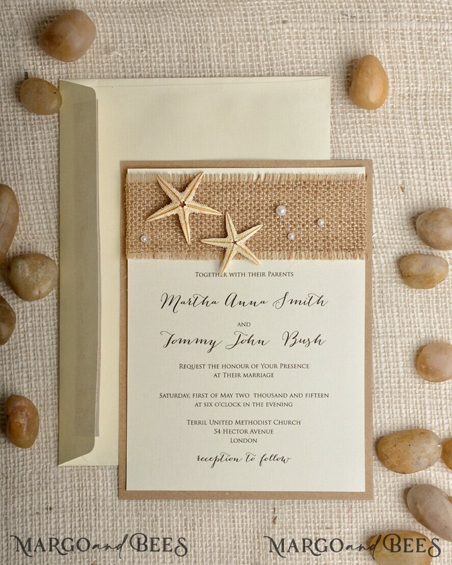 Beach wedding invitations hot sale