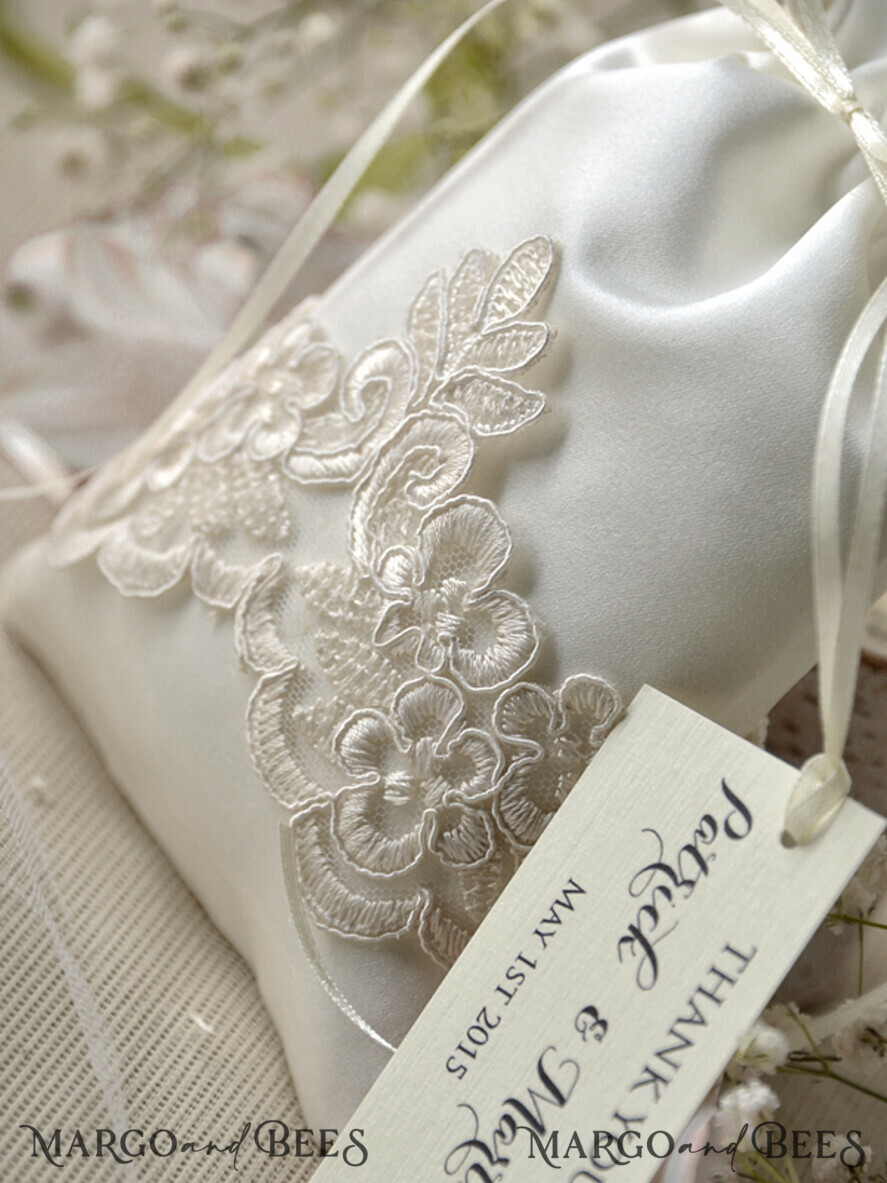   wedding Favors, Lace Satin Bag