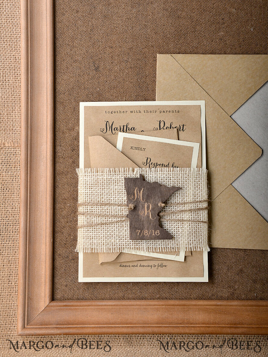 WEDDING INVITATIONS forest / Mountains / woodland theme rustic invites