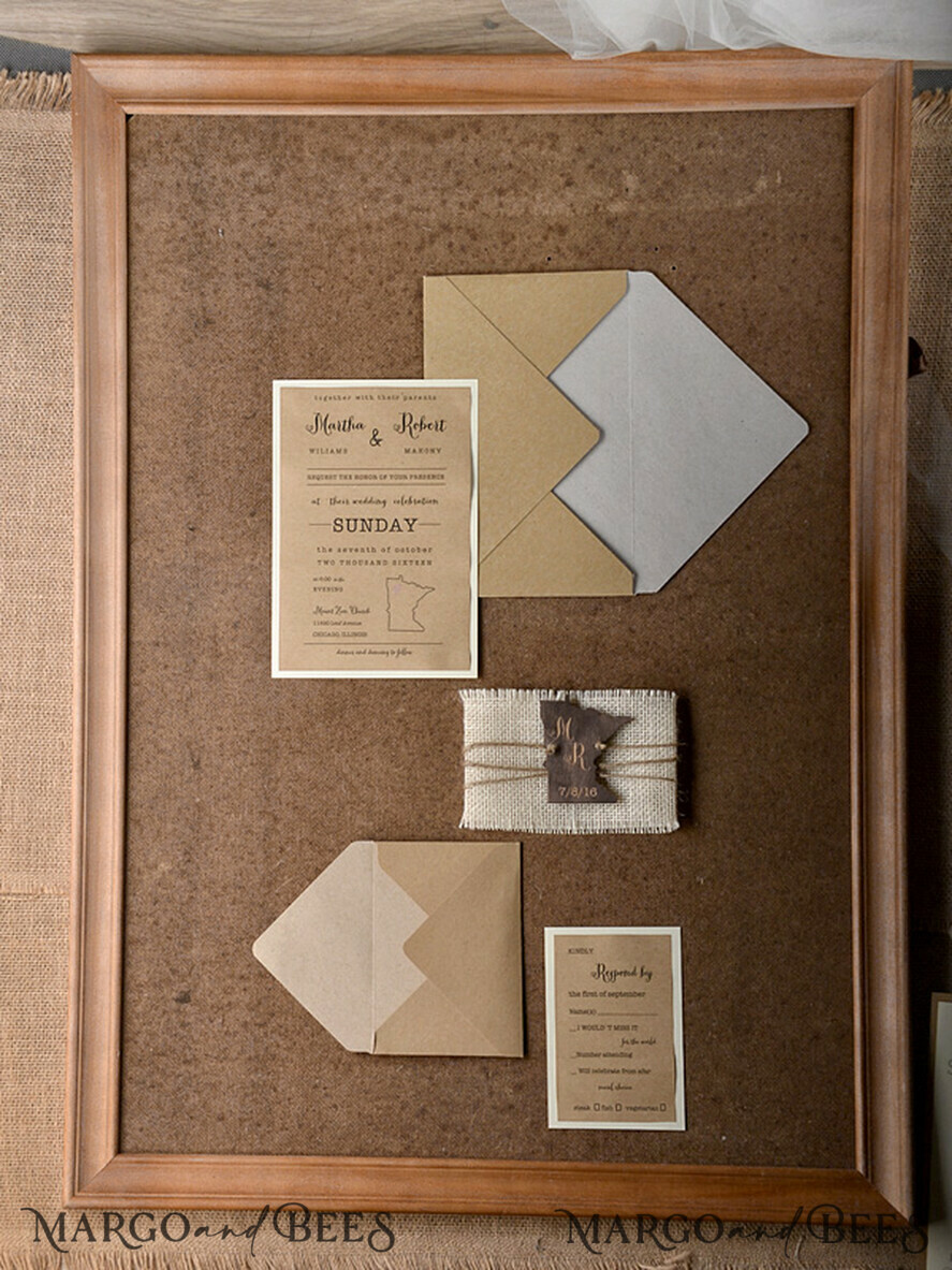 WEDDING INVITATIONS forest / Mountains / woodland theme rustic invites