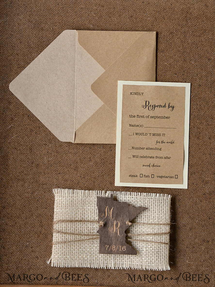 WEDDING INVITATIONS forest / Mountains / woodland theme rustic invites