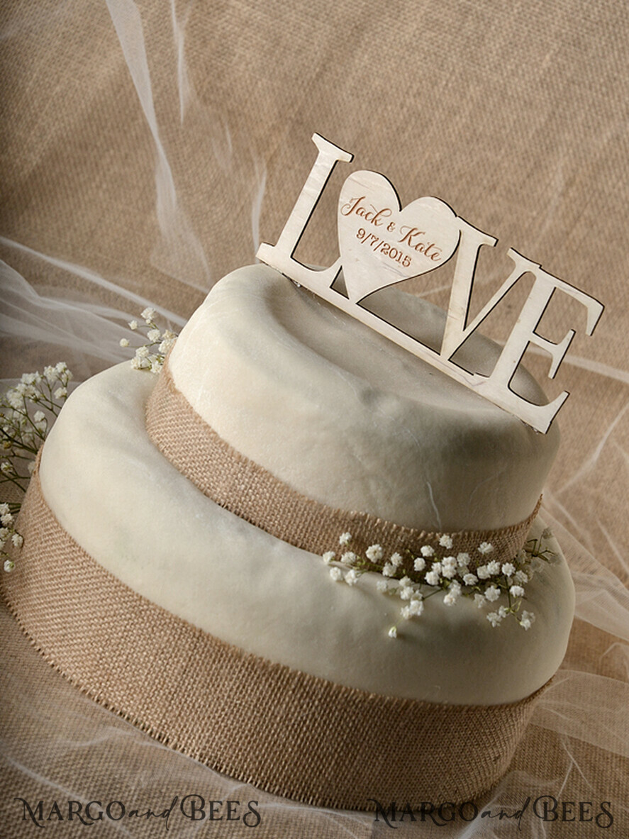 CAKE TOPPER RUSTIC wedding cake topper, vintage