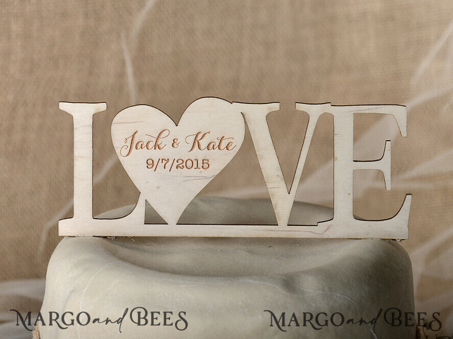 CAKE TOPPER RUSTIC wedding cake topper, vintage