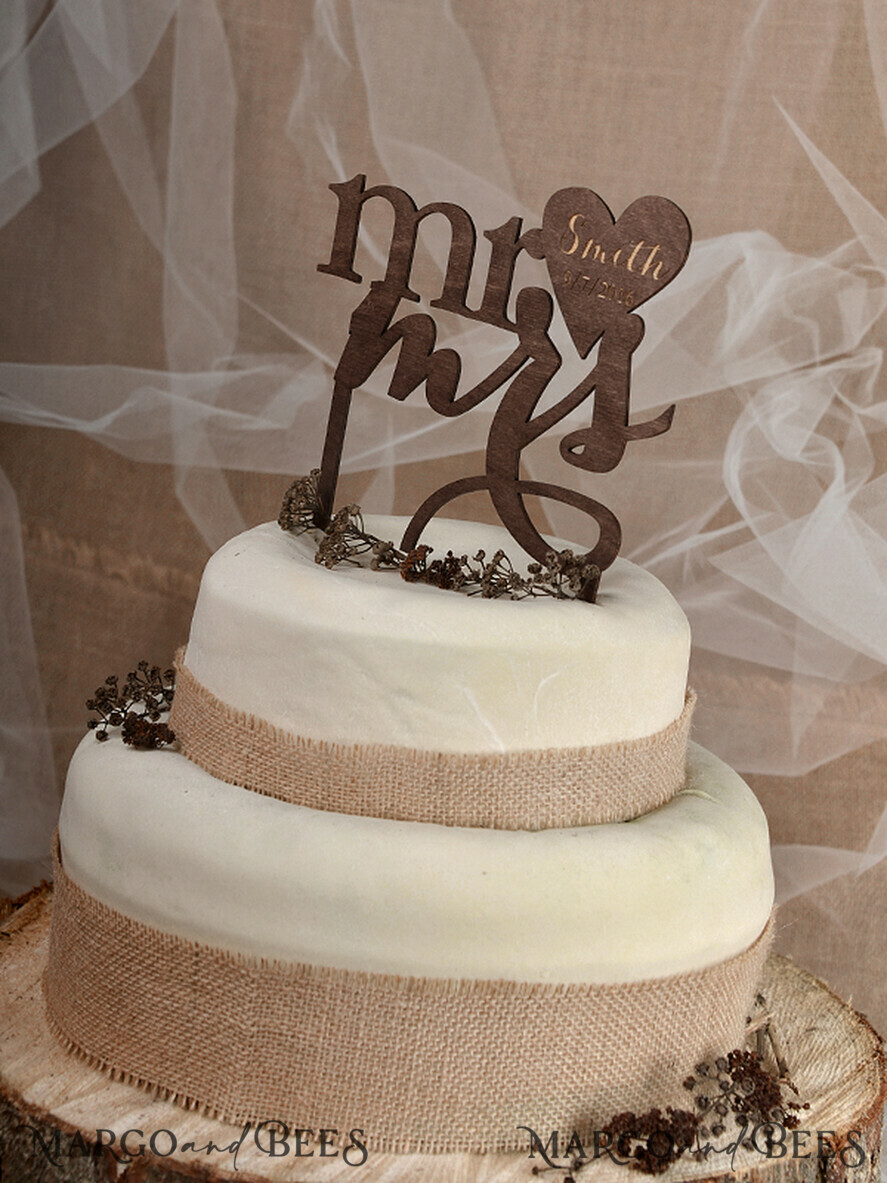 CAKE TOPPER RUSTIC topper, wooden