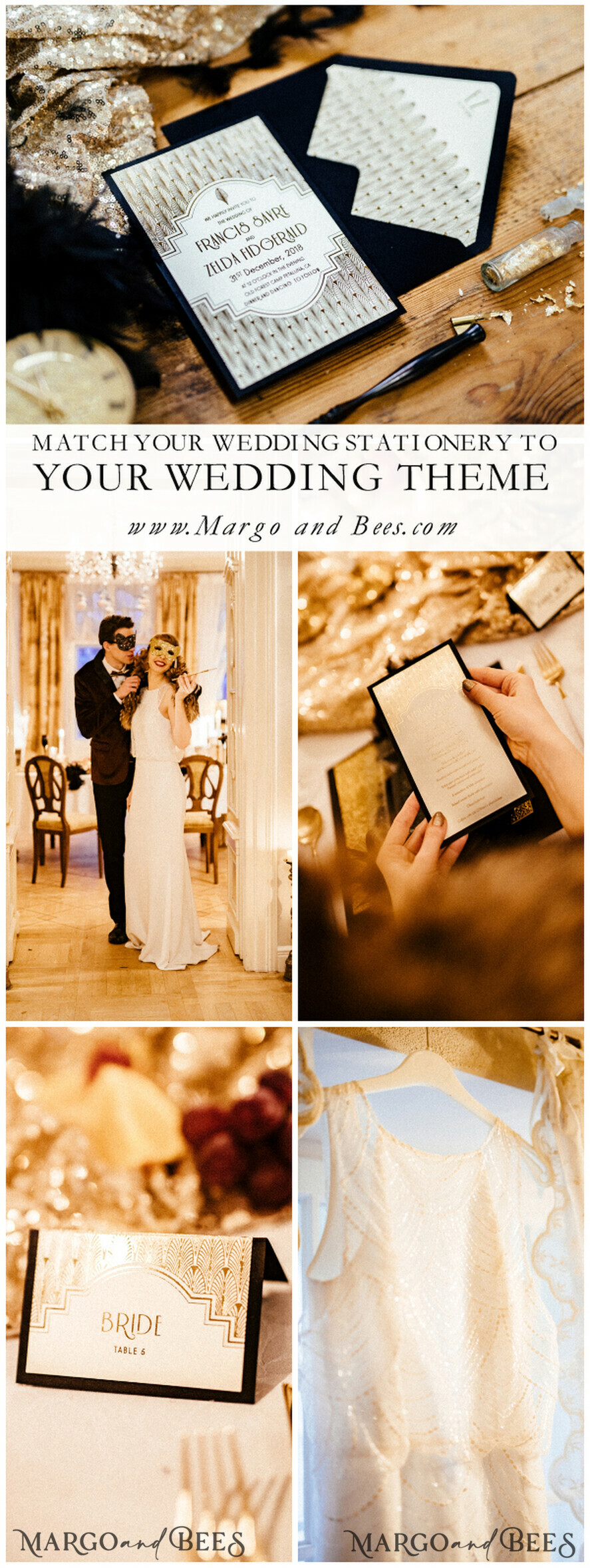WEDDING INVITATIONS gold / rose gold / silver / glitter Luxury Golden Shine Wedding Invitations, Glamour Gold Foil Wedding Invites, Elegant Royal Navy Wedding Cards, Bespoke Great Gatsby Wedding Invitation Suite