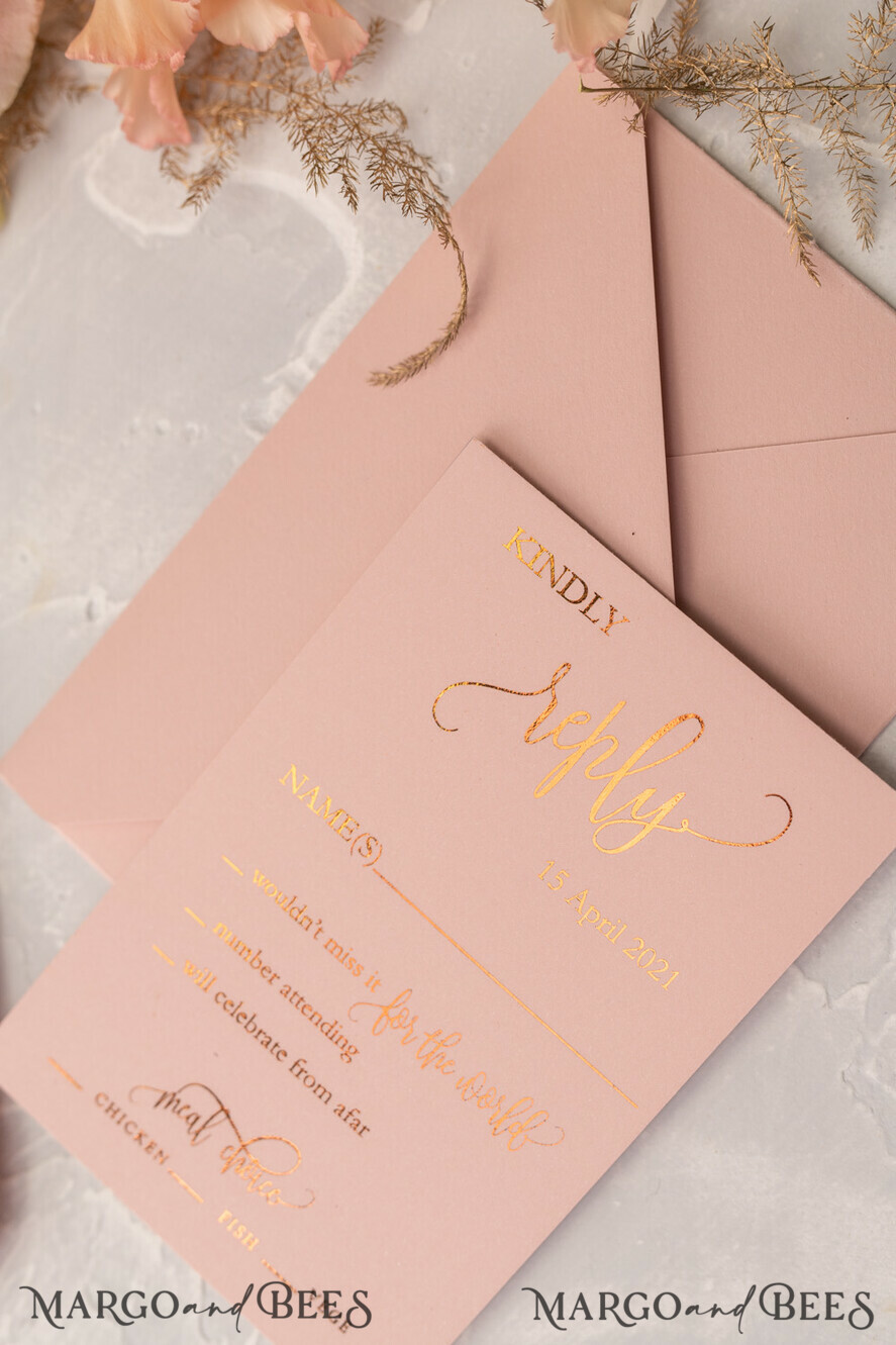Glamour Vellum Wedding Invitations, Golden Shine Wedding Cards