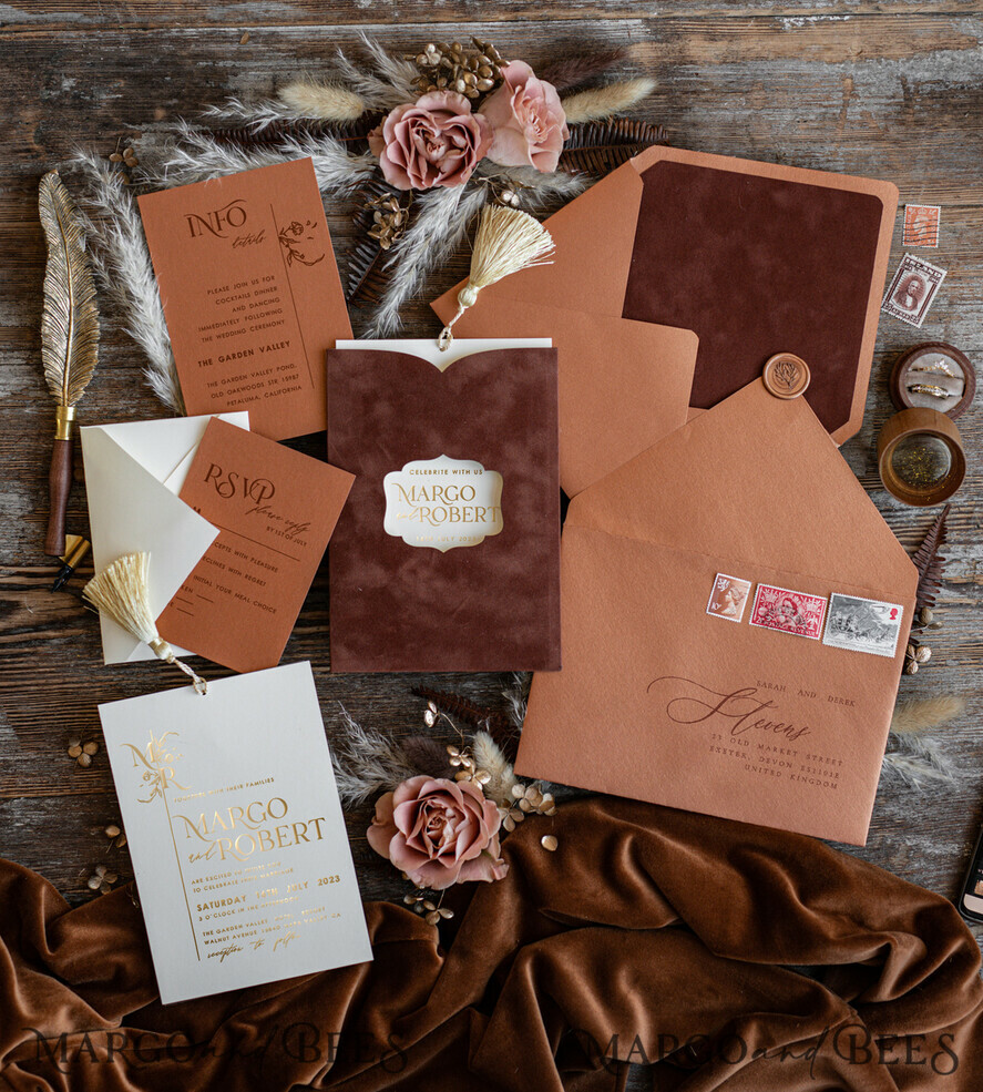 HOCHZEITS EINLADUNGEN Gold / Roségold / Silber / Glitzer 