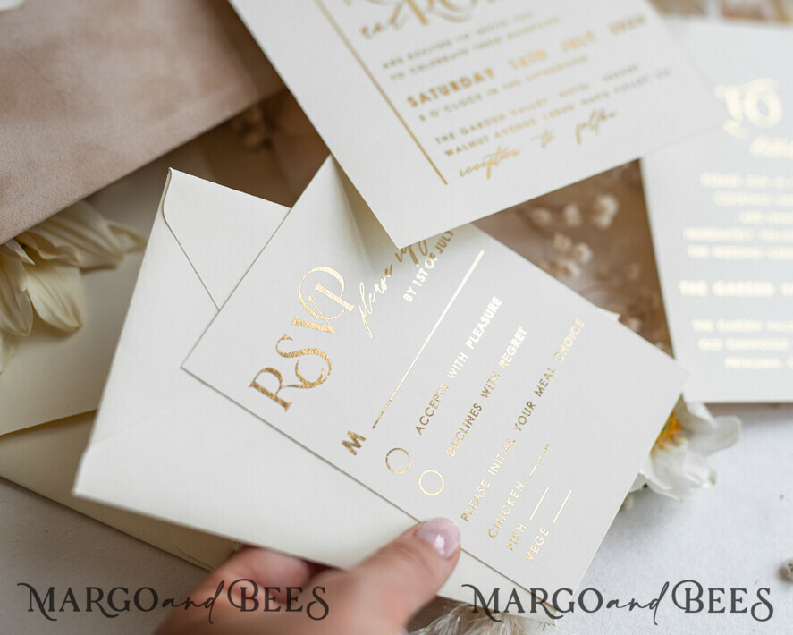 HOCHZEITS EINLADUNGEN Gold / Roségold / Silber / Glitzer Maßgeschneiderte Hochzeitskarten aus Samt mit Cremetasche, elegante goldene Quaste Hochzeitskarten, goldene Hochzeitsladung, Luxus-Hochzeitskarten