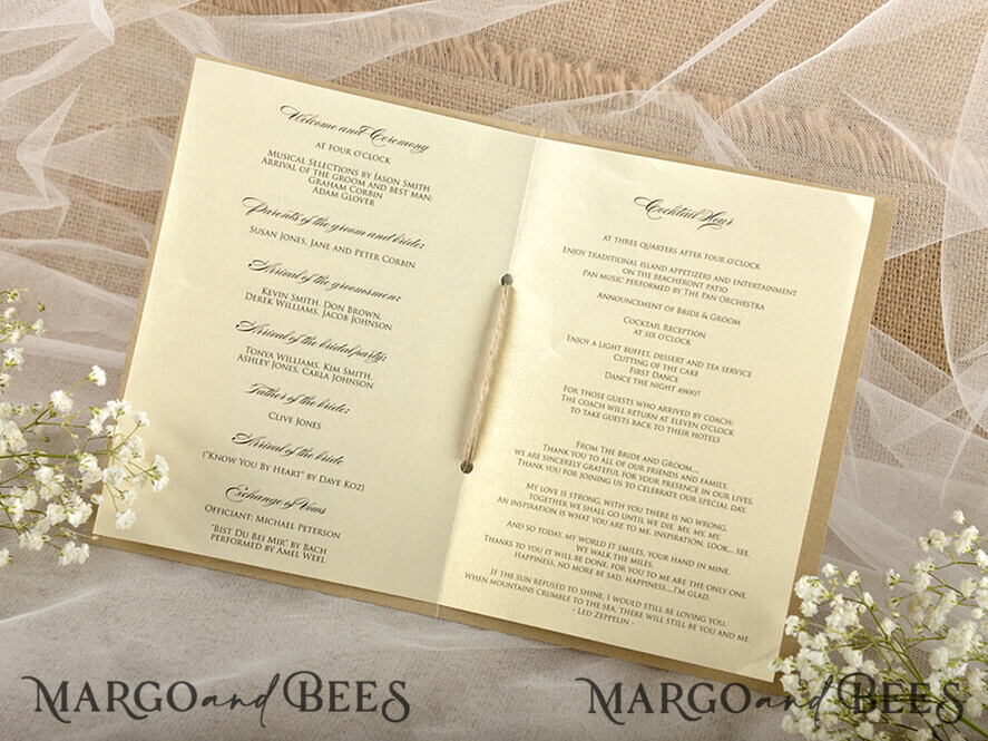MENU & PROGRAMS rustic Rustic Wedding Program with Burlap, Barn Wedding Program, Eco Romantic Personalized Cards with Twine, Simple Rustic Lace Wedding Program, Elegant Booklet Rustic