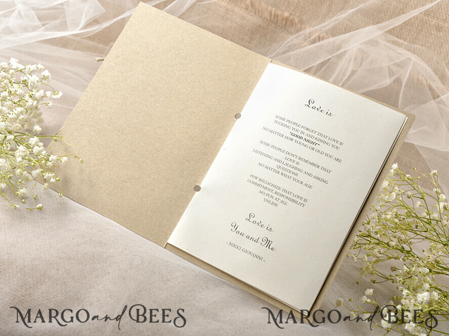 MENU & PROGRAMS rustic Ecru Rustic Wedding Program with Lace, Barn Wedding Program, Eco Romantic Personalized Cards with Twine, Simple Rustic Lace Wedding Program, Elegant Booklet Rustic Wedding Cards