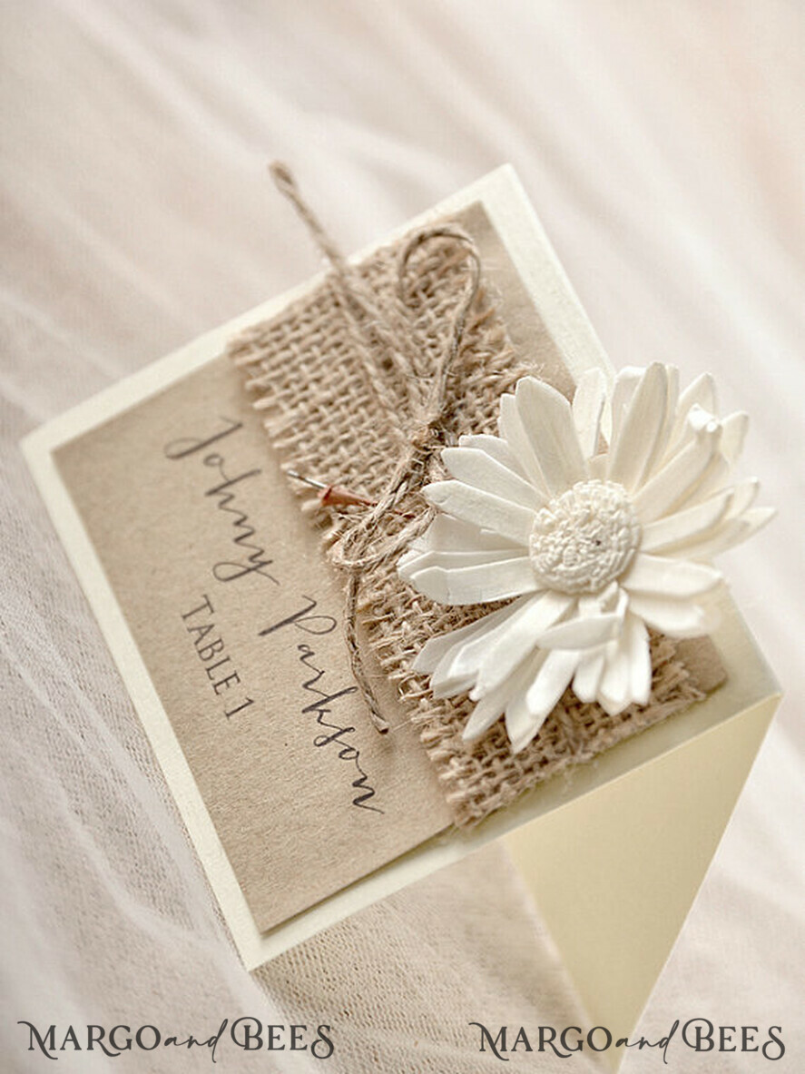 MENU & PROGRAMS rustic Rustic Wedding Program with Burlap, Barn Wedding Program, Eco Romantic Personalized Cards with Twine, Simple Flower Rustic Wedding Program, Elegant Booklet Brown Wedding Cards