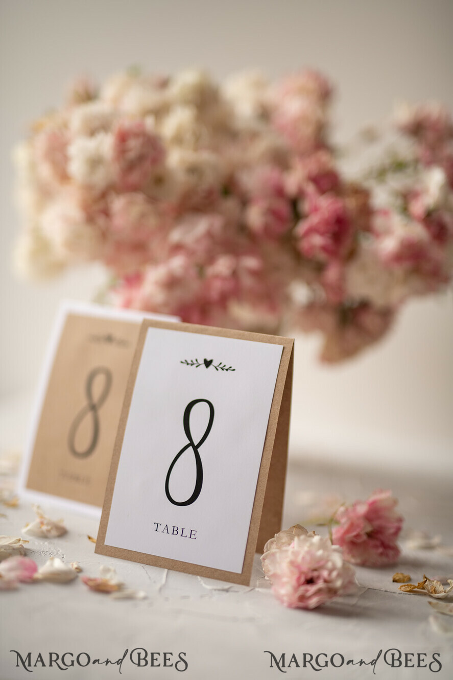 Wedding table numbers and place cards deals