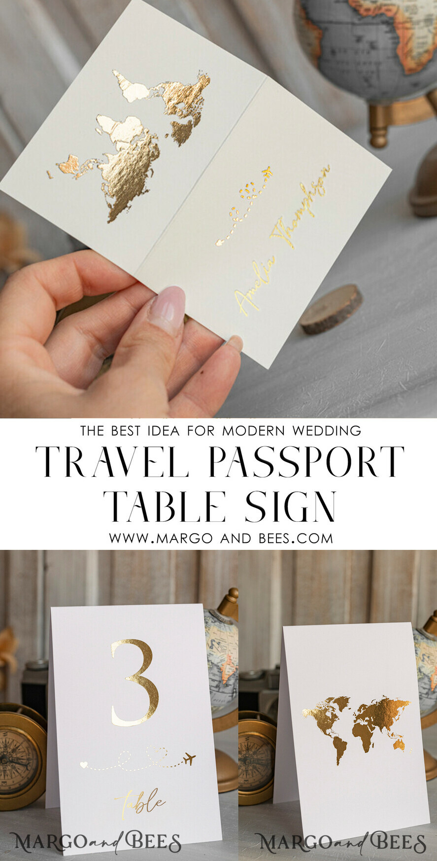 PLACE CARDS / TABLE CARDS Beach/marine/ Destionation Wedding Theme Travel Passport Gold Foil Wedding Place Cards, Wedding Escort Card, Elegant Destination place cards, Personalized wedding decoration