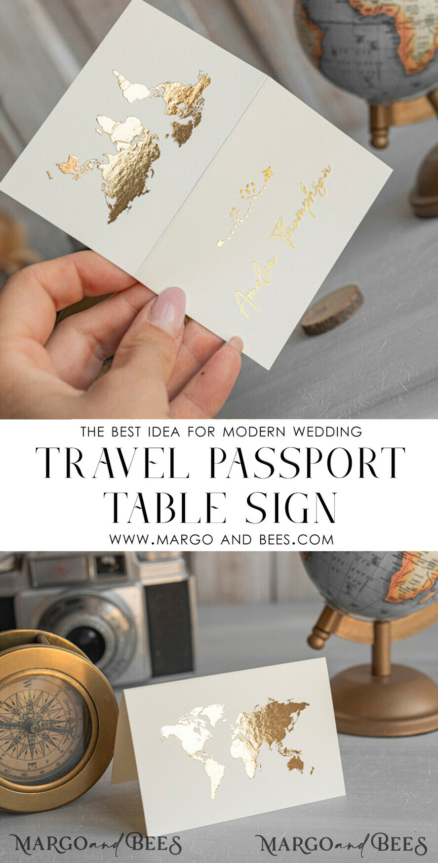 PLACE CARDS / TABLE CARDS Beach/marine/ Destionation Wedding Theme Travel Passport Gold Foil Wedding Place Cards, Wedding Escort Card, Elegant Destination place cards, Personalized wedding decoration