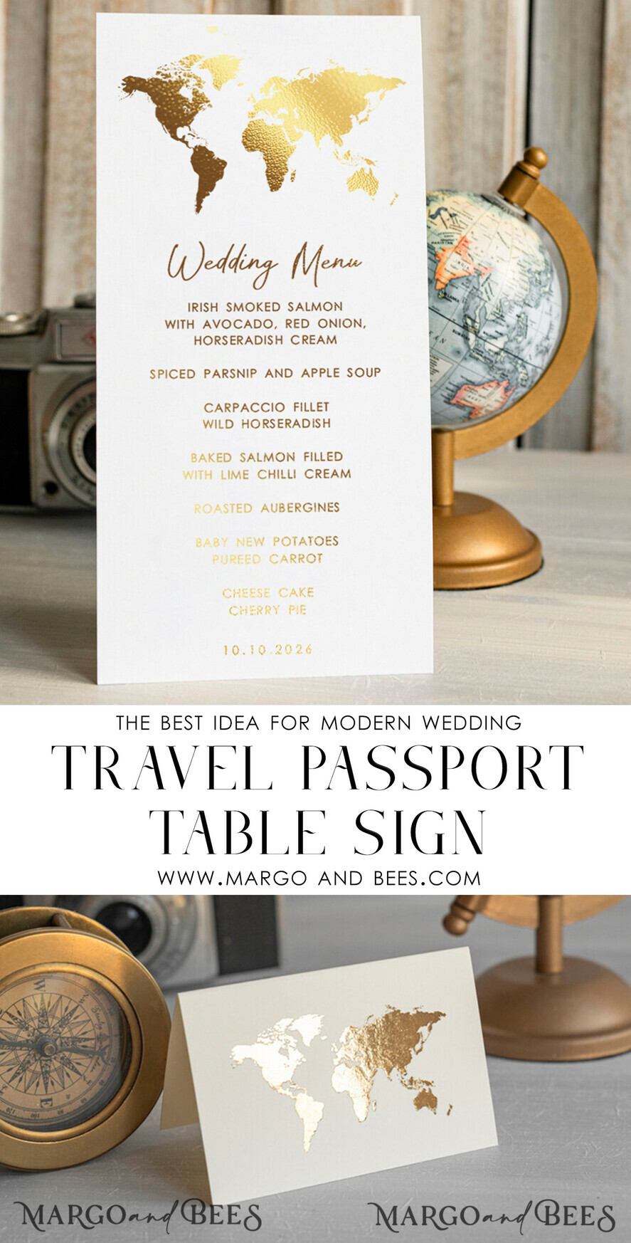 PLACE CARDS / TABLE CARDS Beach/marine/ Destionation Wedding Theme Travel Passport Gold Foil Wedding Place Cards, Wedding Escort Card, Elegant Destination place cards, Personalized wedding decoration
