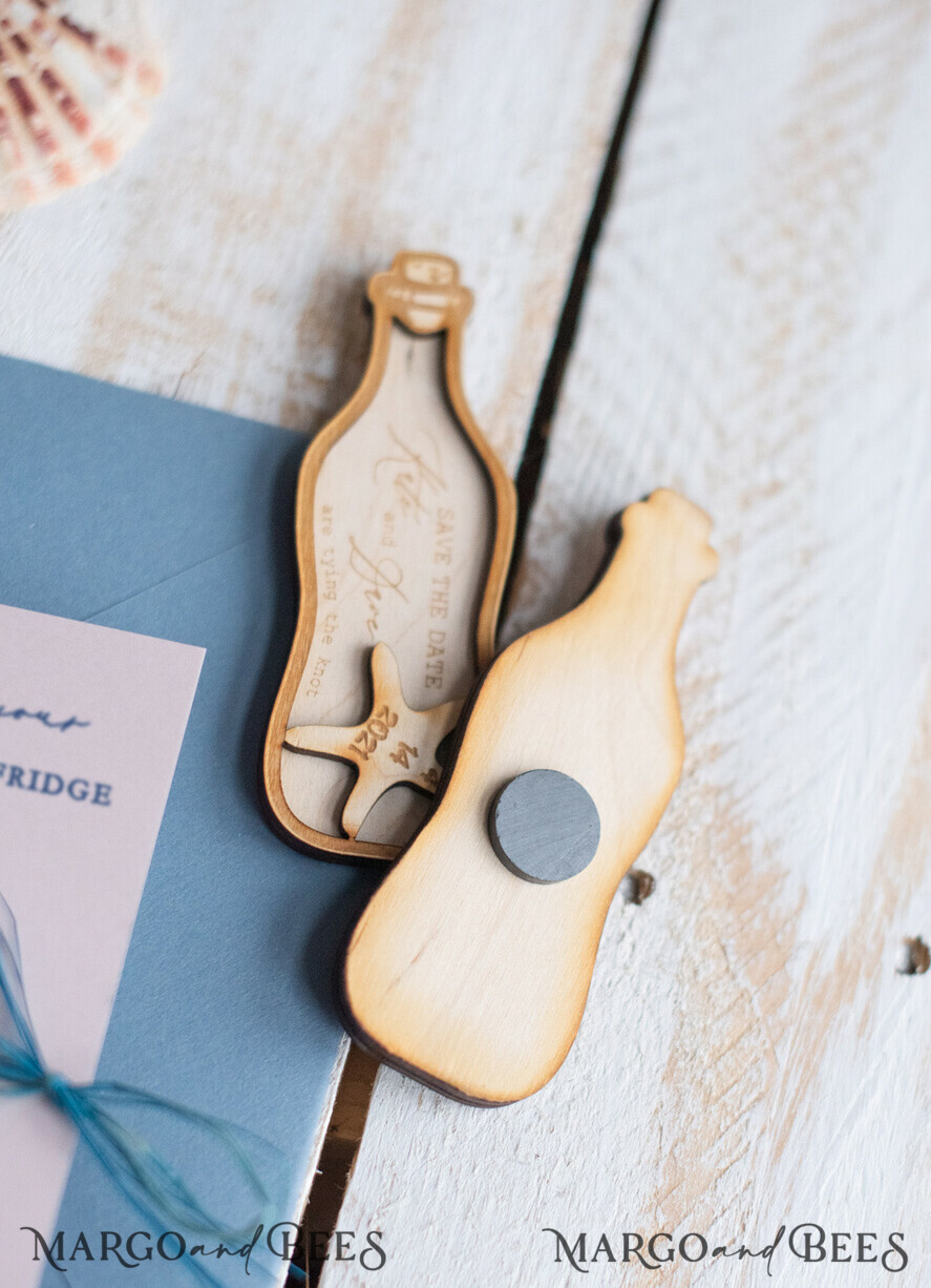 SAVE THE DATES beach travel magnets Personalised Beach Save the Date Magnets and Card, Travel  Dusty Blue Wedding Save The Dates , Wedding Destination Save The Date Cards