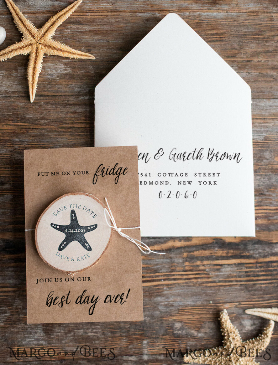 SAVE THE DATES beach travel magnets Personalised Beach Save the Date Magnets and Card, Travel  Wedding Save The Dates , Wedding Destination Save The Date Cards