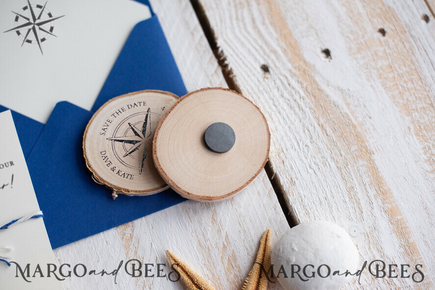 SAVE THE DATES beach travel magnets Personalised Beach Save the Date Magnets and Card, Travel Navy Wedding Save The Dates , Wedding Destination Save The Date Cards