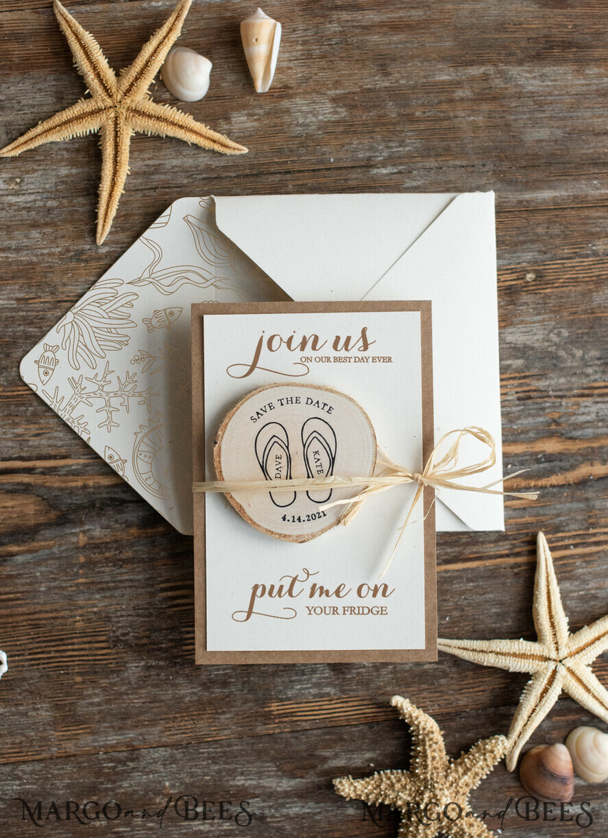 SAVE THE DATES beach travel magnets Personalised Beach Save the Date Magnets and Card, Travel  Rustic Wedding Save The Dates , Wedding Destination Save The Date Cards