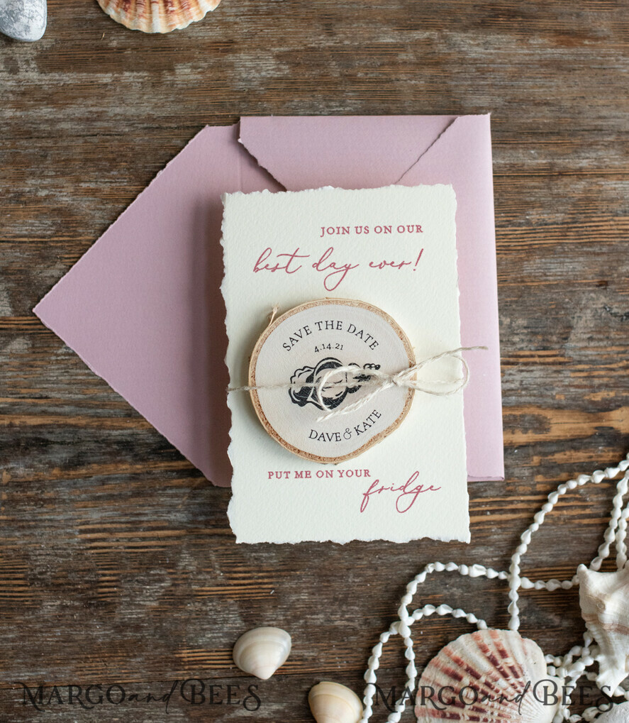 SAVE THE DATES beach travel magnets Personalised Beach Save the Date Magnets and Card, Travel Wedding Save The Dates , Wedding Destination Save The Date Cards