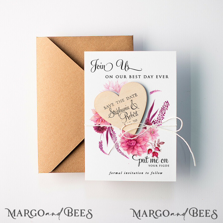 DATEN MERKEN rustikale Boho-Magnete Speichern Sie das Datum Magnete, benutzerdefinierter Magnet, speichern Sie das Datum, Hochzeits-Save-the-Date-Karte und Herzmagnet, Blush Pink Speichern Sie unser Datum Holzmagnete.