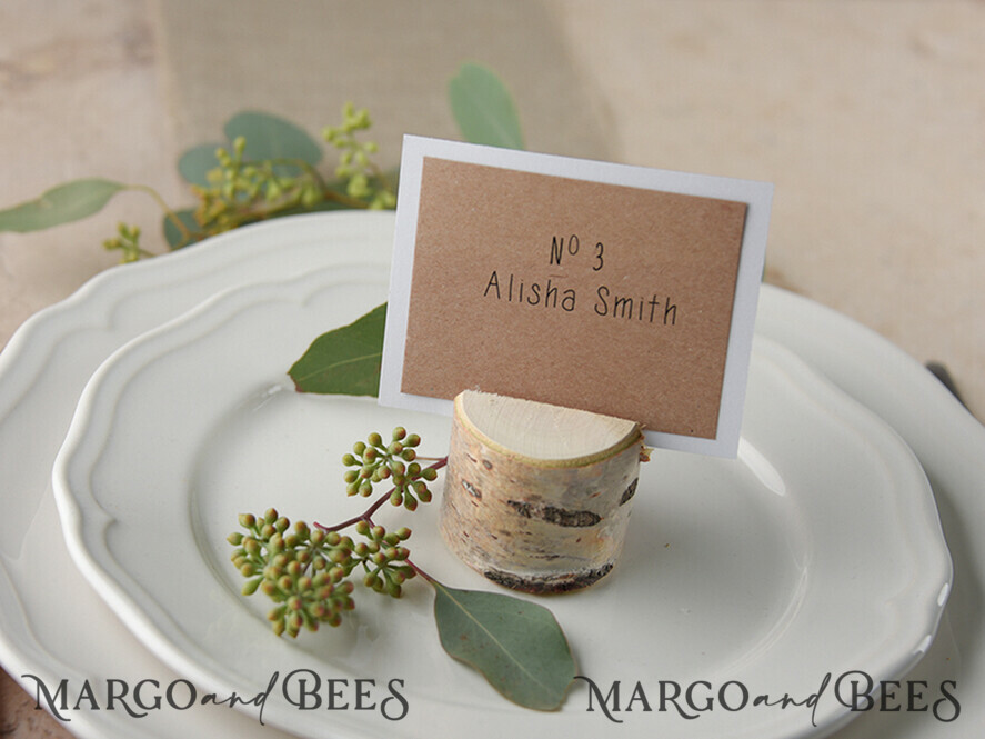 PLACE CARDS / TABLE CARDS rustic and lace Romantic Eco Brown Wedding Place Cards, White Name Place Cards, White and Eco Rustic Wedding Stationery, Elegant Rustic Wedding Place Cards, Editable Wording
