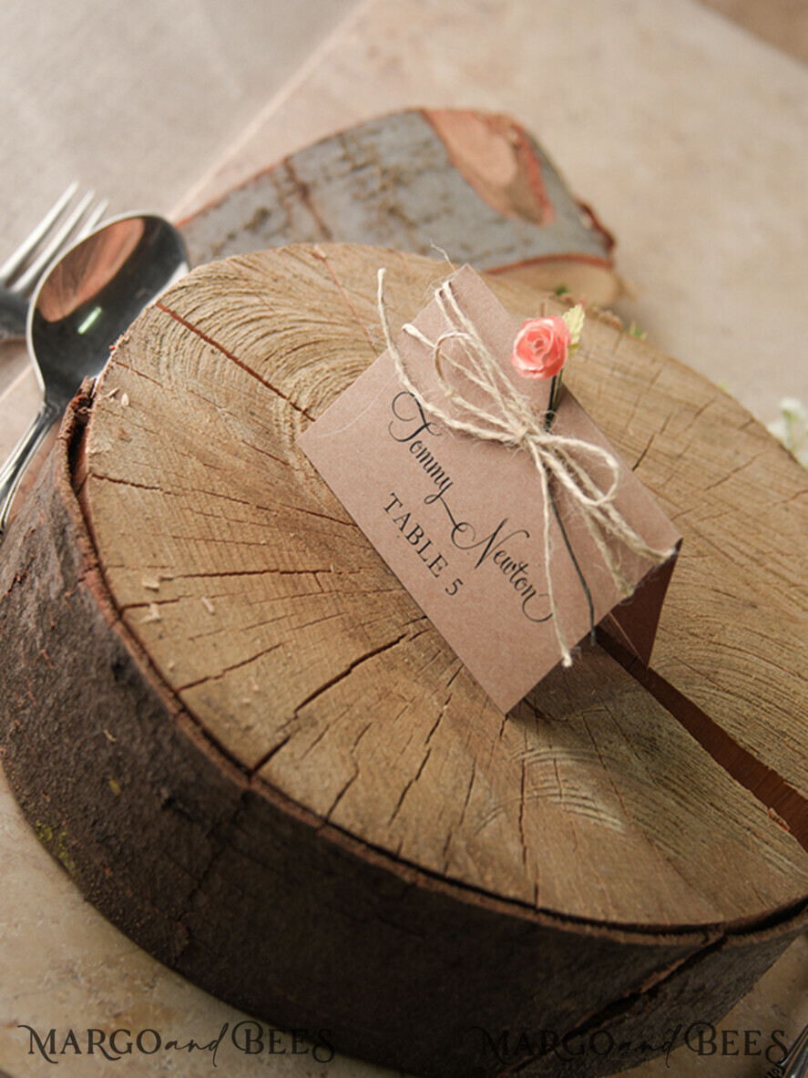 PLACE CARDS / TABLE CARDS rustic and lace Rustic Eco Brown Wedding Place Cards, Delicate Wedding Name Tag with White Rose Decor, Burlap Twine and Rose Decor, Unique Eco Wedding Stationery, Editable Text