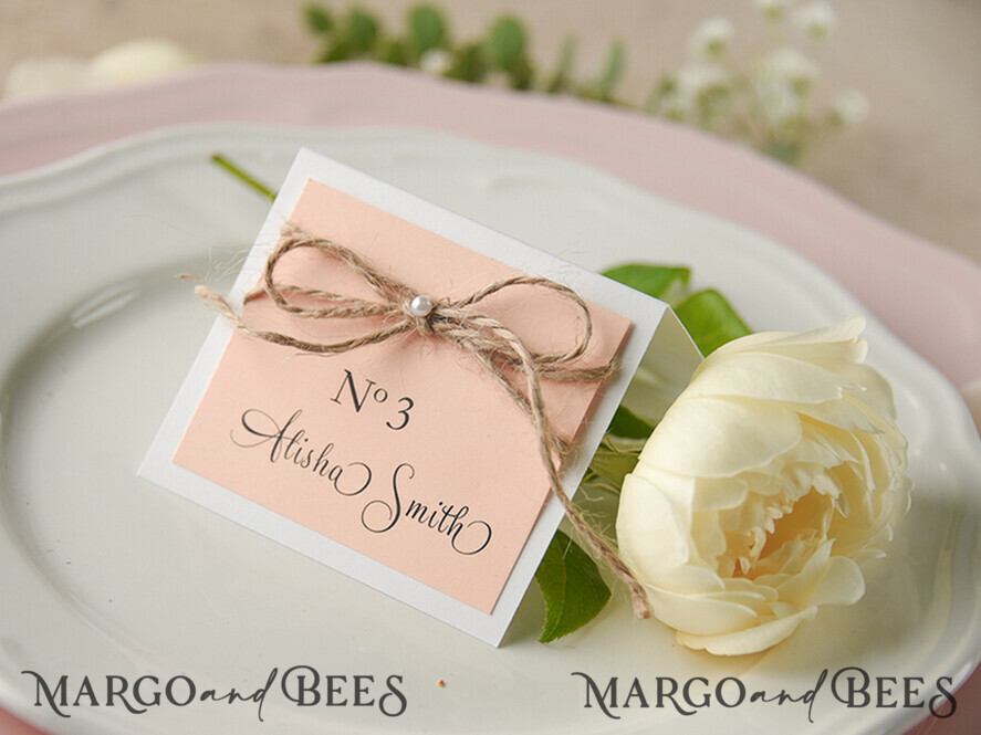 PLACE CARDS / TABLE CARDS rustic and lace Rustic Eco Pink Wedding Place Cards, Delicate Wedding Name Tag with Burlap Twine Decor, Unique Romantic Rustic Wedding Stationery, Editable Text, Custom Cards