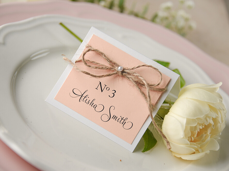 PLACE CARDS / TABLE CARDS rustic and lace Rustic Eco Pink Wedding Place Cards, Delicate Wedding Name Tag with Burlap Twine Decor, Unique Romantic Rustic Wedding Stationery, Editable Text, Custom Cards