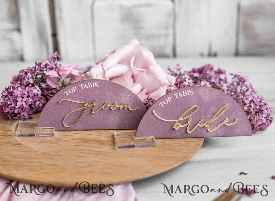 PLACE CARDS / TABLE CARDS Acrylic Gold Clear / Wood 3D Modern Mauve Arch Acrylic Place Card with Stand, Premium Wedding Seat Cards, Clear Acrylic Name Card, Luxury Seating Card, Gold 3D Guest Names, Editable Text