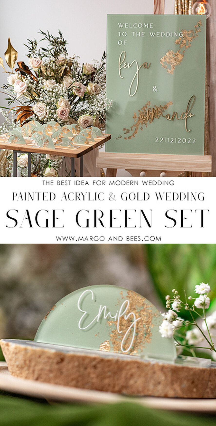 PLACE CARDS / TABLE CARDS Acrylic Gold Clear / Wood 3D Acrylic Arch Sage Green Flat Place Card with stand, Painted Acrylic & Gold Flat Place Card, Greenery Gold Plexi Flat Place Card, Garden Luxury Wedding Table Decor