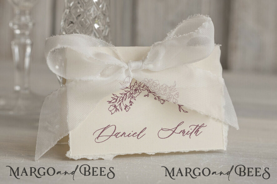 PLATZKARTEN / TISCHKARTEN  
 Luxus Premium Glitzer/ Gold/ Silber/ Roségold Elegante, zerrissene Kanten, Elfenbein-Hochzeitsplatzkarten, kleine Tischkarten mit goldfarbigem Rand, Zeltkarten, Empfangskarten, Namenskarten, ecrufarbene Tischnamenskarten, personalisierte Hochzeitsdekoration, bearbeitbarer Text