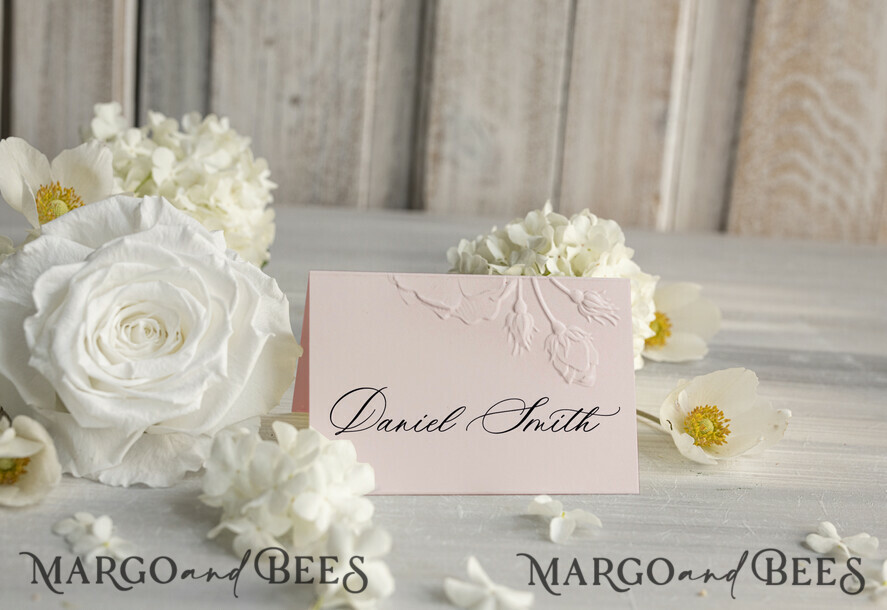 PLATZKARTEN / TISCHKARTEN  
 Luxus Premium Glitzer/ Gold/ Silber/ Roségold Elegante geprägte Blush-Hochzeitsplatzkarten, kleine Tischkarten mit goldfarbigem Rand, Zeltkarten, Escortkarten, Namenskarten, Ecru-Tischnamenskarten, personalisierte Hochzeitsdekoration, bearbeitbarer Text
