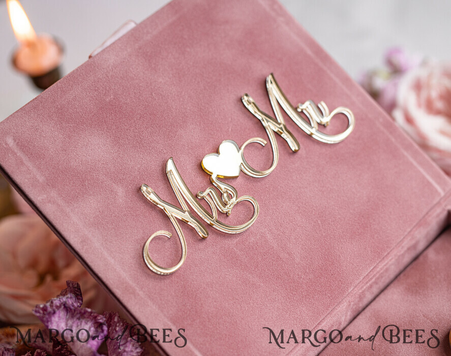 RINGTRÄGERBOXEN & KISSEN Samtkästchen für den Trauungszeremonie Blush Pink Goldene Samt-Ringbox für die Zeremonie, Ringbox für die Hochzeitszeremonie 3 Ringe Samt, Boho Glam Hochzeitsringboxen für ihn und sie, Luxuriöse Samt-Ringbox doppelt, Individuelle Farben