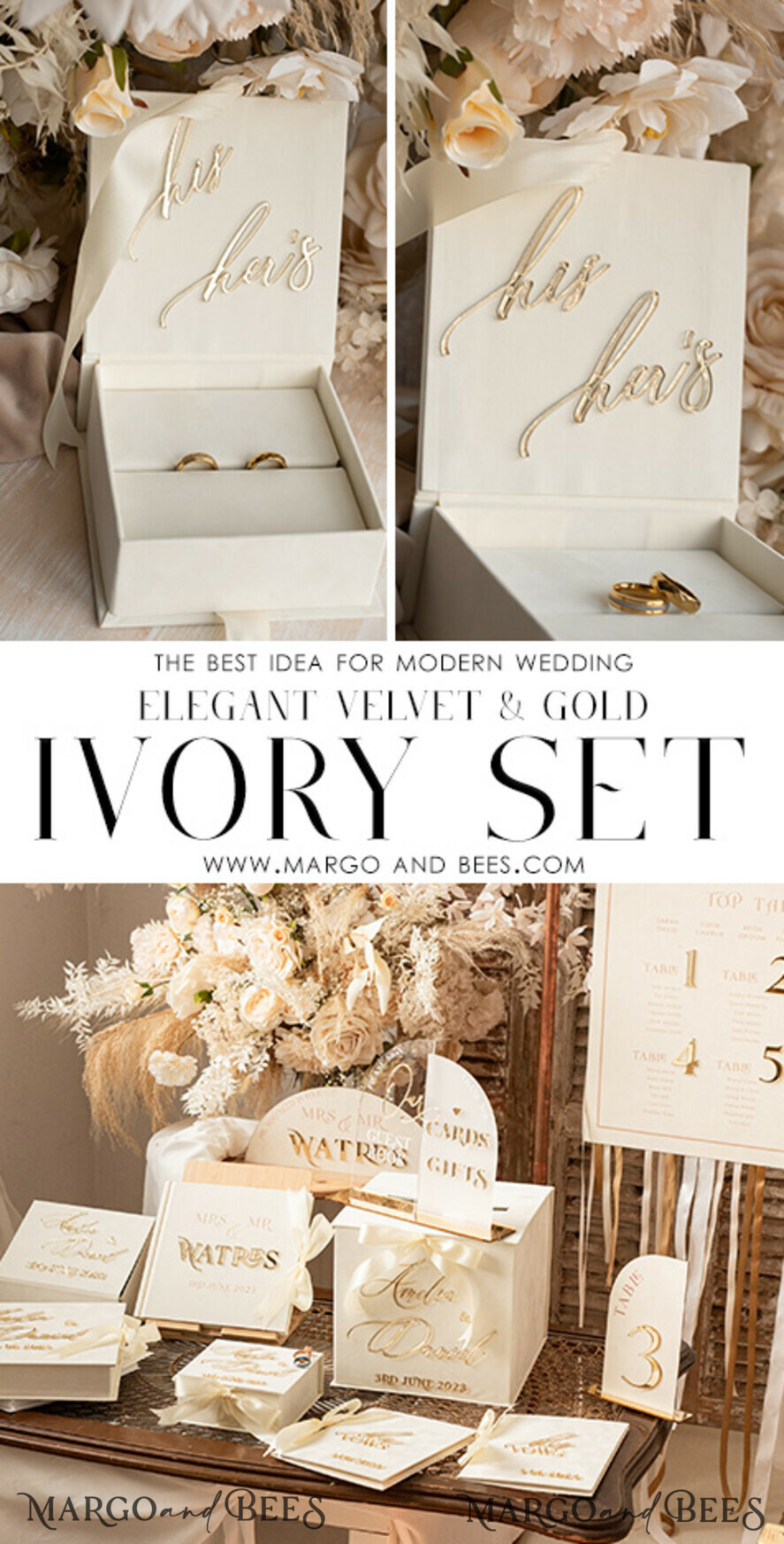 Wedding ring box set store