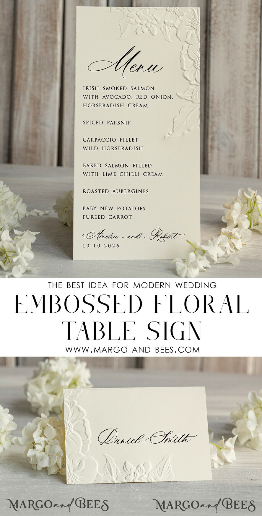 MENU & PROGRAMS glitter/ luxury premium Embossed Ivory Wedding Menu,  Elegant Wedding Menu Cards With Floral leaf Motif, Luxury