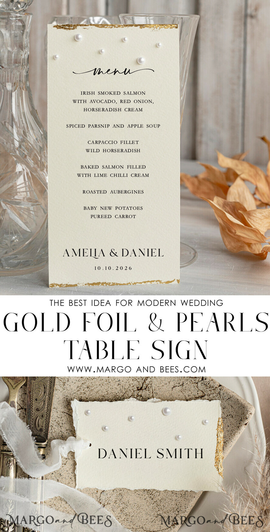 MENU & PROGRAMS glitter/ luxury premium Luxury Handmade Wedding Menu with Gold Foil & Pearls, Program Cards with Gold Foil Border, Personalized wedding decor, Editable Text