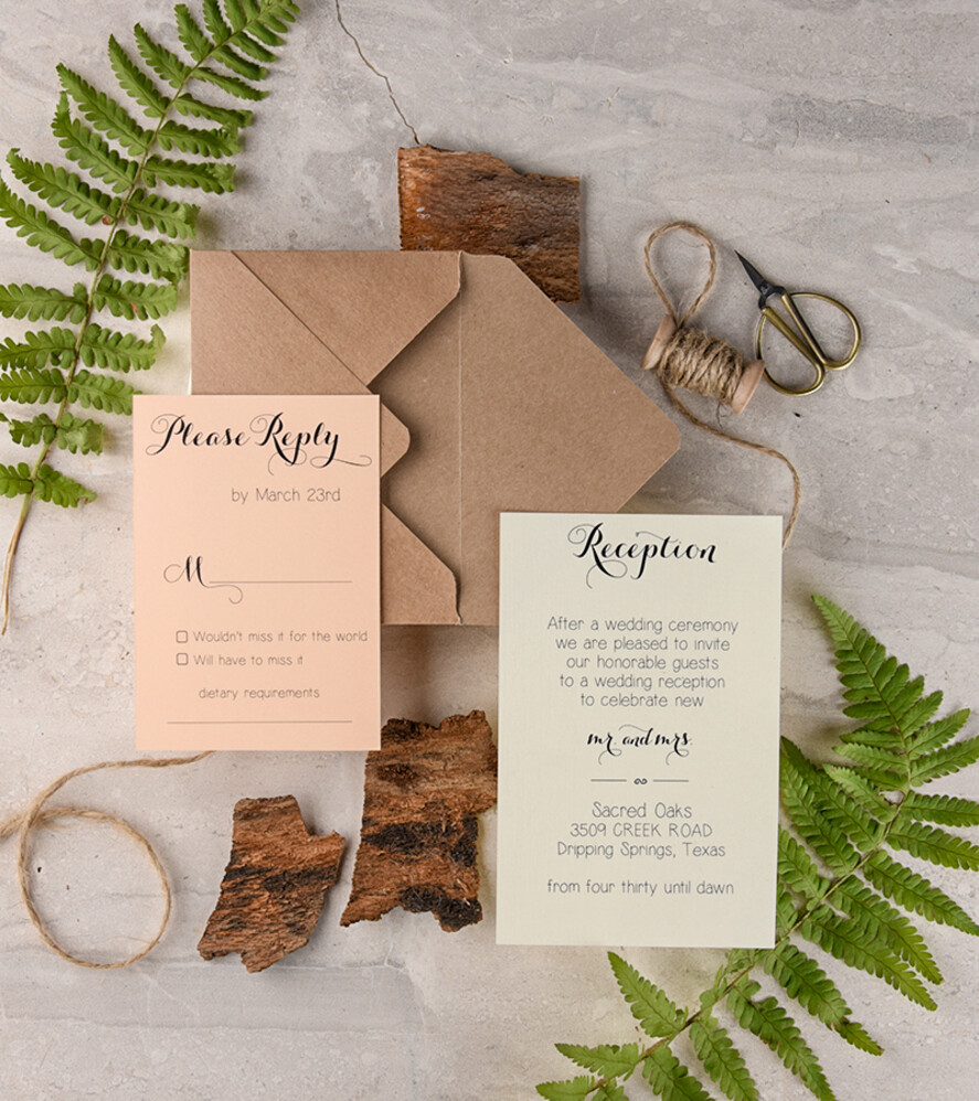   Wedding invitations custom colors, magnet invites