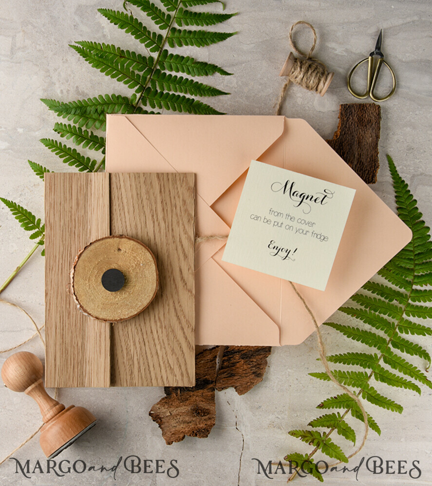   Wedding invitations custom colors, magnet invites