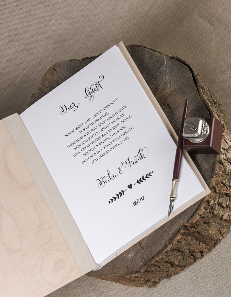 HOCHZEITS-GÄSTEBÜCHER Rustikales Holzgraviertes Fotoalbum Holz Hochzeitsalbum Boho Fotokabine Buch
