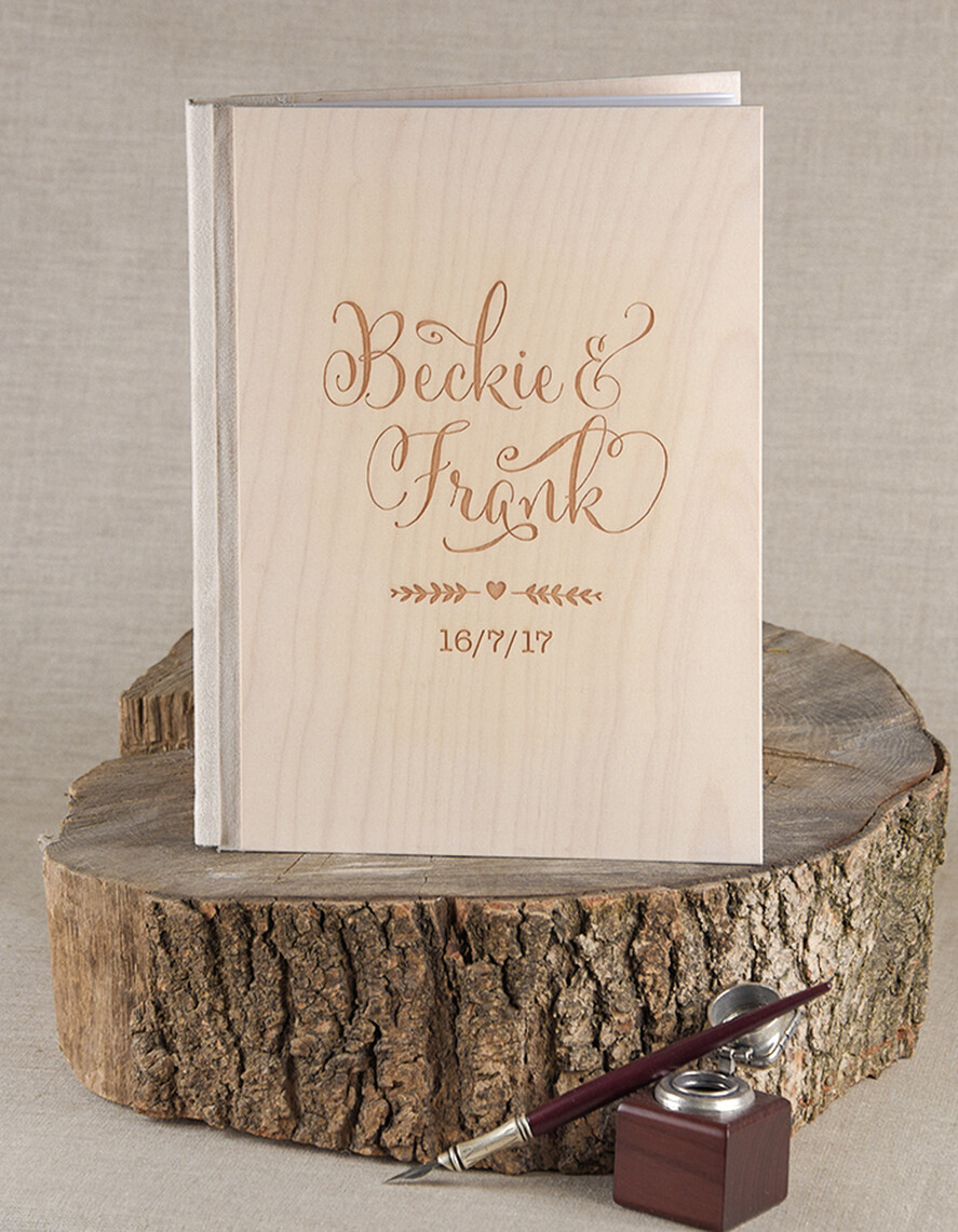 HOCHZEITS-GÄSTEBÜCHER Rustikales Holzgraviertes Fotoalbum Holz Hochzeitsalbum Boho Fotokabine Buch