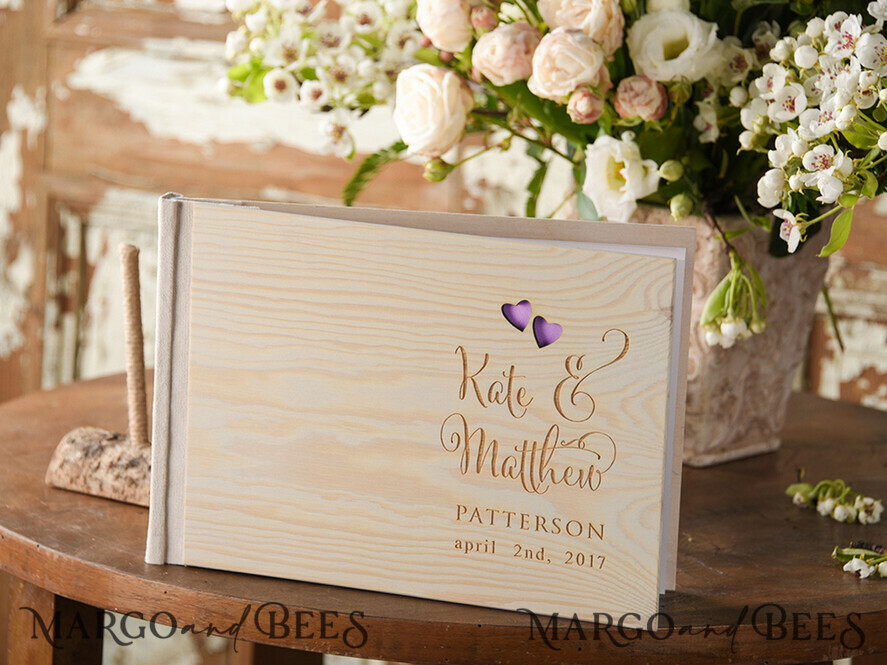 WEDDING GUEST BOOKS Rustic Wooden Engraved PhotoAlbum Boho Instant Photo Book  Wooden Instax Wedding Photo Guestbook
